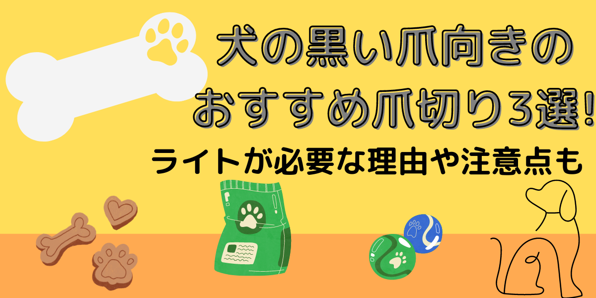 犬の黒い爪向きのおすすめ爪切り3選!ライトが必要な理由や注意点も